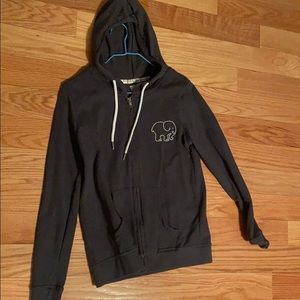 Dark gray zip up hoodie